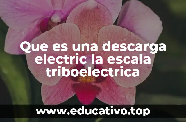 Que es una descarga electric la escala triboelectrica