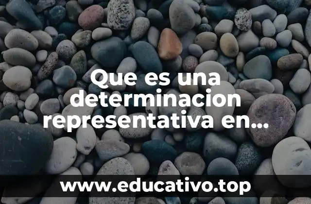 Que es una determinacion representativa en quimica