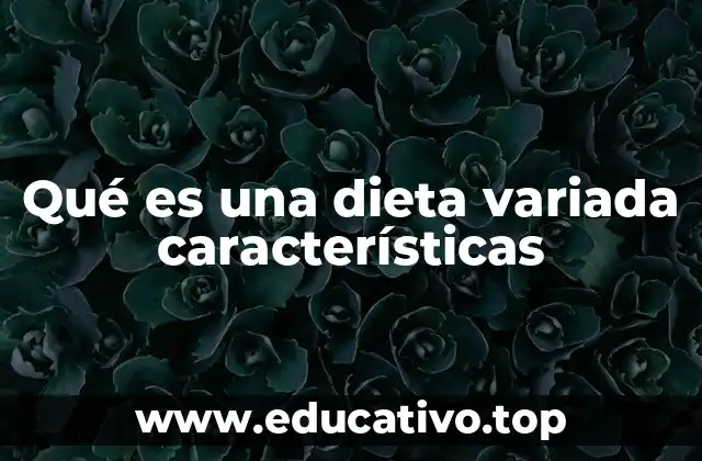 Qué es una dieta variada características