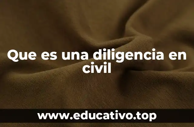 Que es una diligencia en civil
