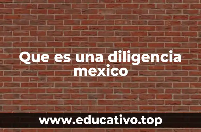 Que es una diligencia mexico