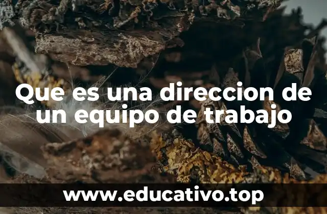 Que es una direccion de un equipo de trabajo