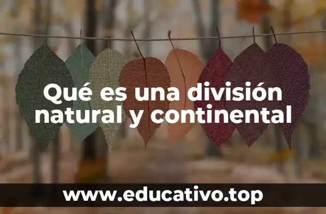 Qué es una división natural y continental