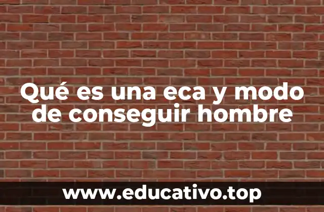 Qué es una eca y modo de conseguir hombre