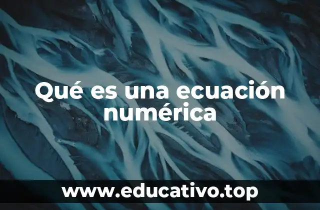 Qué es una ecuación numérica
