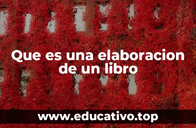 Que es una elaboracion de un libro