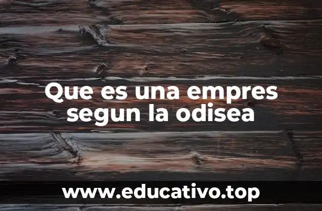 Que es una empres segun la odisea