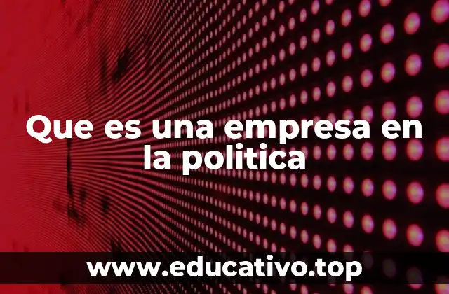 Que es una empresa en la politica