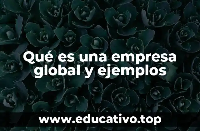 Qué es una empresa global y ejemplos