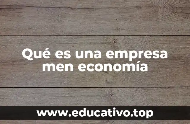 Qué es una empresa men economía