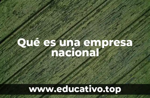Qué es una empresa nacional