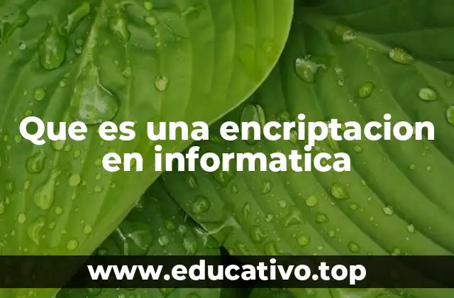 Que es una encriptacion en informatica