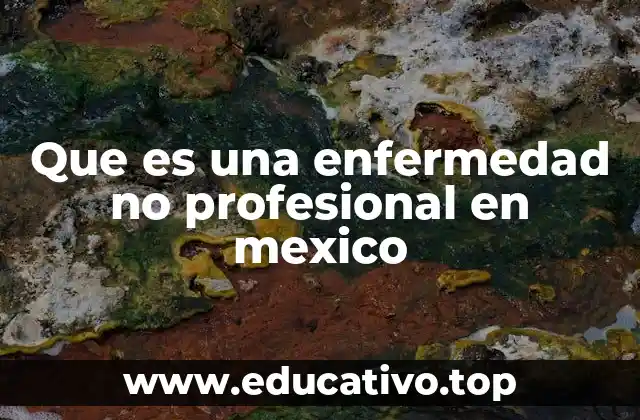 Que es una enfermedad no profesional en mexico