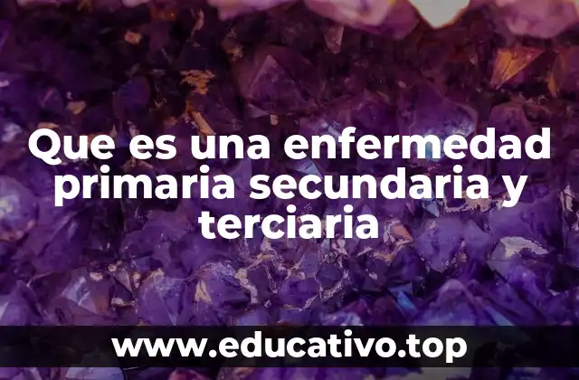Que es una enfermedad primaria secundaria y terciaria