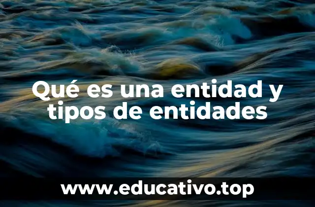 Qué es una entidad y tipos de entidades