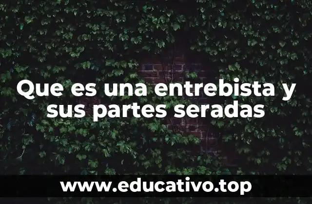 Que es una entrebista y sus partes seradas