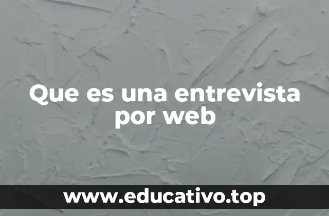 Que es una entrevista por web