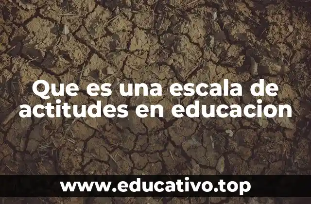 Que es una escala de actitudes en educacion