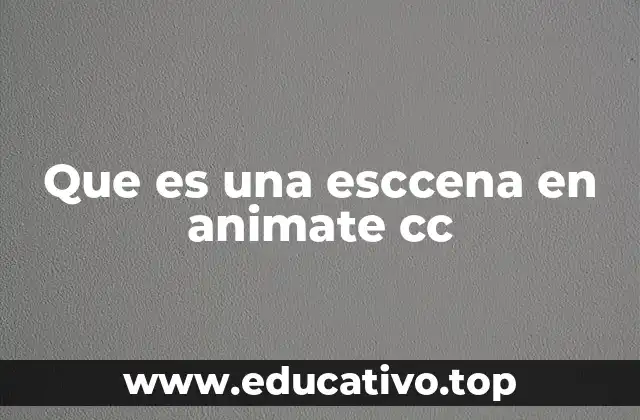 Que es una esccena en animate cc