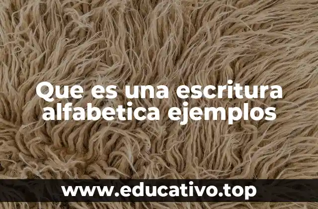 Que es una escritura alfabetica ejemplos