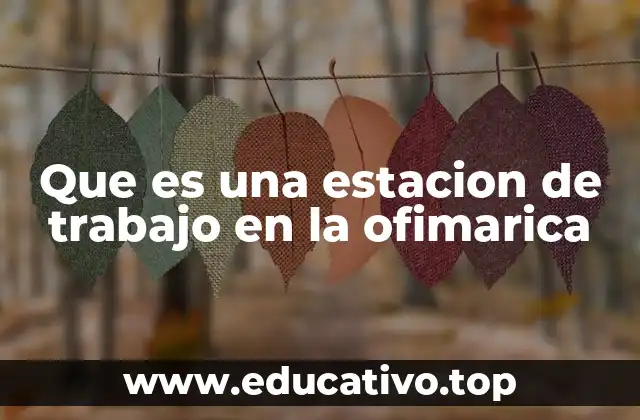 Que es una estacion de trabajo en la ofimarica