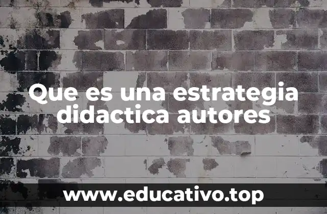 Que es una estrategia didactica autores
