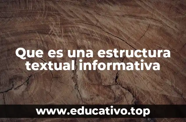 Que es una estructura textual informativa