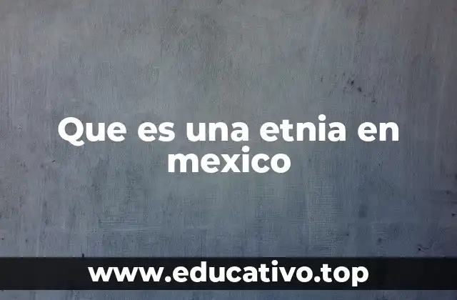 Que es una etnia en mexico