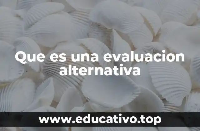 Que es una evaluacion alternativa