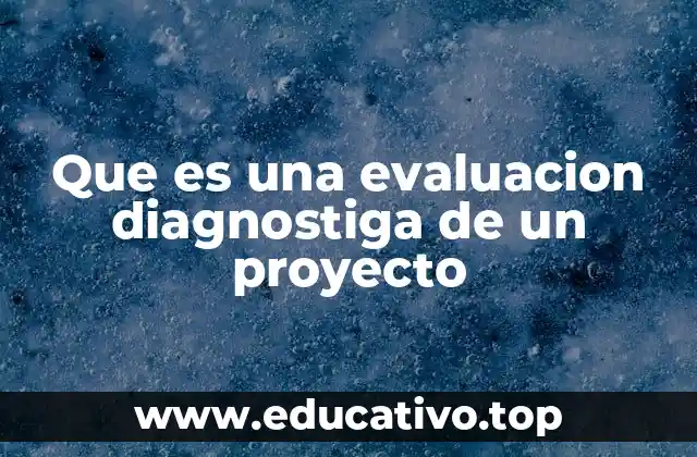 Que es una evaluacion diagnostiga de un proyecto