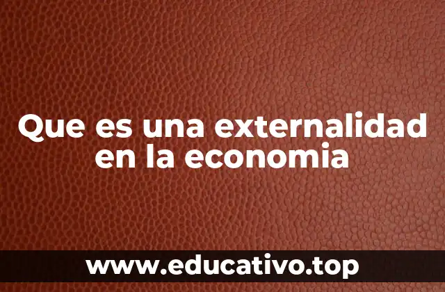 Que es una externalidad en la economia