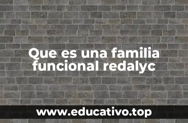 Que es una familia funcional redalyc