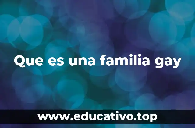 Que es una familia gay