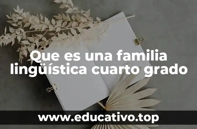 Que es una familia lingüística cuarto grado