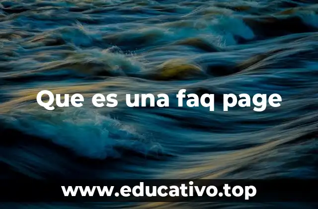 Que es una faq page