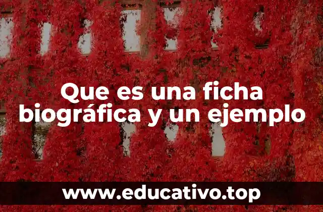 Que es una ficha biográfica y un ejemplo