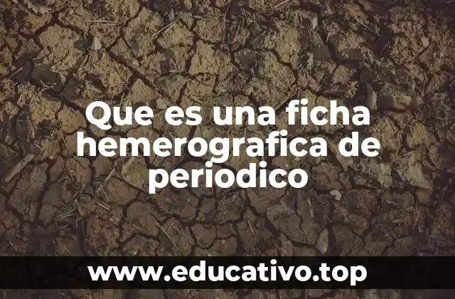 Que es una ficha hemerografica de periodico