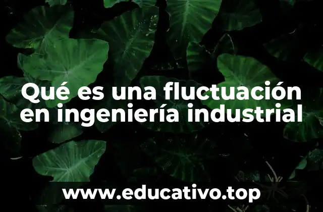 Qué es una fluctuación en ingeniería industrial