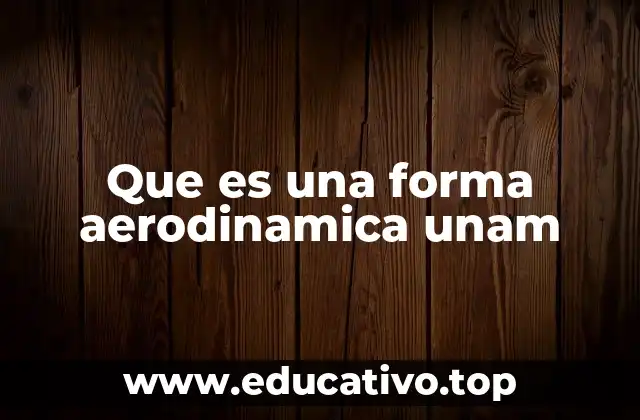 Que es una forma aerodinamica unam