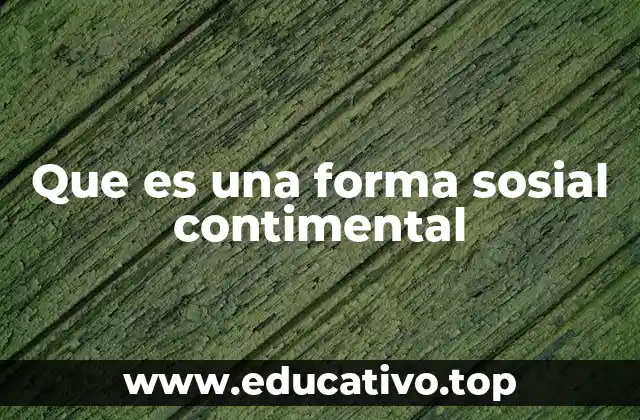 Que es una forma sosial contimental