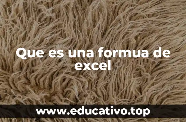 Que es una formua de excel