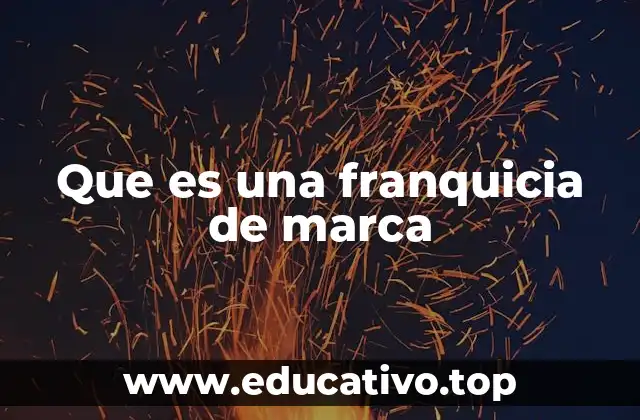 Que es una franquicia de marca