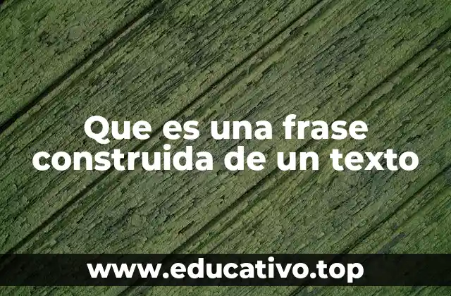 Que es una frase construida de un texto