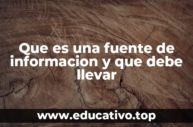 Elementos esenciales que toda fuente debe tener