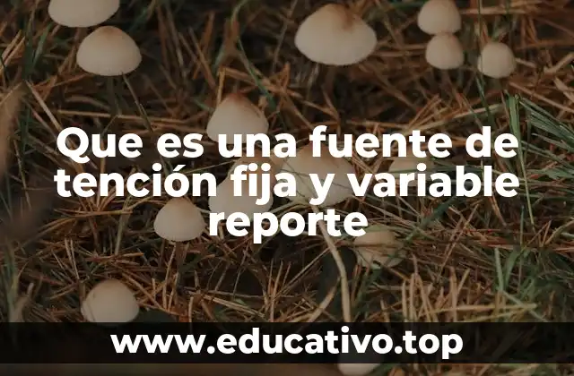Que es una fuente de tención fija y variable reporte