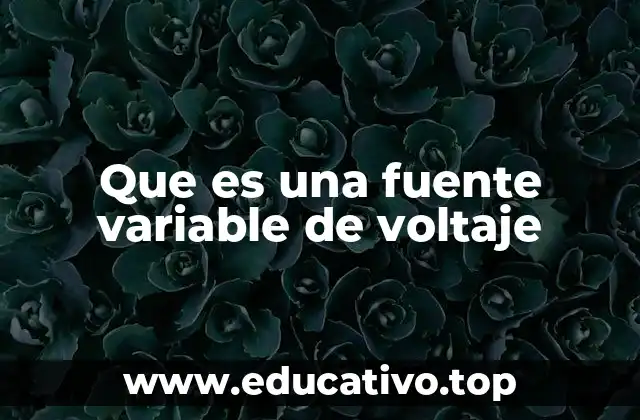 Que es una fuente variable de voltaje