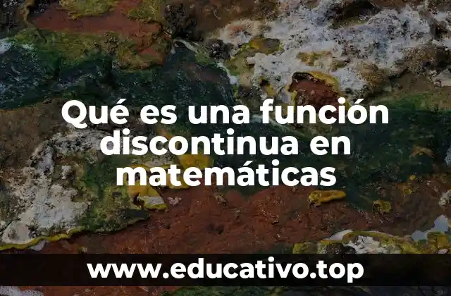 Qué es una función discontinua en matemáticas