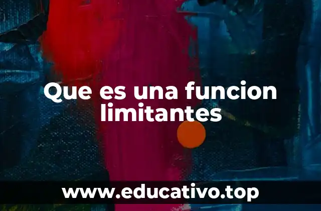 Que es una funcion limitantes