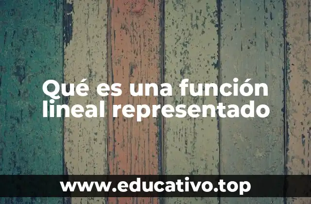 Qué es una función lineal representado