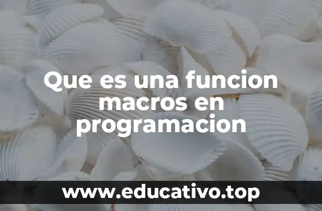 Que es una funcion macros en programacion